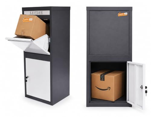 ASSETTA POSTALE PER PACCHI CON 4 APERTURE DI SICUREZZA ANTI INTRUSIONE E 2 APERTURE POSTERIORI - Ritiro Sicuro dal Retro - Anti Intrusione - Per Aziende, Hotel e Condomini