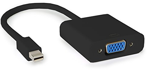 MyGadget Mini Displayport auf VGA Adapter - DP Konverter Kabel - Verteiler für Apple MacBook Air, Pro, iMac, Mac, Surface Pro, Lenovo (Schwarz)