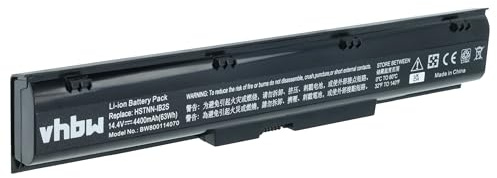 vhbw Akku kompatibel mit HP ProBook 4730s, 4740s Notebook | (4400 mAh, 14,4 V, Li-Ion) - Ersatz für 633734-141, 633734-151, 633734-421, 633807-001, HSTNN-I98C-7, HSTNN-IB2S