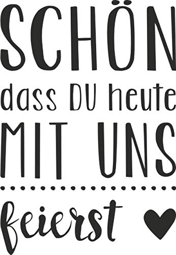 Knorr Prandell 211800512 Knorr prandell 211800512 Stempel aus Holz (Menü) Motivgröße 3 x 4,2 cm, Motiv: Schön, dass du heute mit uns feierst