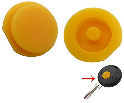 1x Ersatz Gelbe Taste Tastenfeld Gummi Ersatztaste für abgenutzte und defekte Taste bei Schlüsselgehäuse/Auto Schlüssel - INION