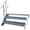 Stahltreppe Industrietreppe Aussentreppe Treppe 3 Stufen-Breite 90cm Variable Geschosshöhe 40-60cm mit einseitigem Geländer