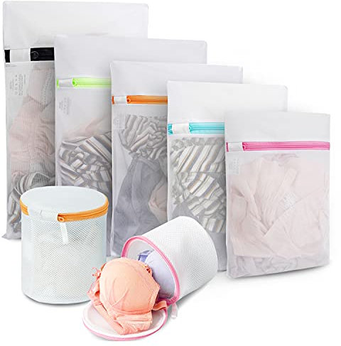 Eono Bolsa para Lavadora Bolsa Malla de Lavandería para Lavadoras Bolsas de Colada con Cremallera para Ropa Delicada Sujetador Interior Calcetines Zapatos