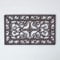 HOMESCAPES Cast Iron Door Mat Outdoor Brown Rectangular Parisian Design Doormat