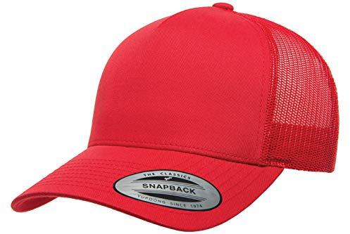 Yupoong Herren Yp Classics 5-Panel Retro Trucker Cap Hut, Rot/Ausflug, einfarbig (Getaway Solids), Einheitsgröße