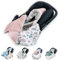BABEES© Wattierte Einschlagdecke mit Füllung für Babyschale Autositz universal, Übergangszeit Frühling Herbst, Warme Babydecke für Kinderwagen Babytragen Babybett Velvet