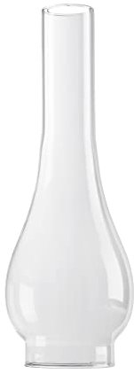 LUMIS Glass Oil Lamp Chimney. Replacement Funnel Lampshade. Width at Base: 7.5cm Dia. (3)