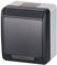 Hermes Steckdose Einzeln w/u 16A IP44 anthrazit GNT 0321-07 Elektro-plast Aufputz 5902431697710