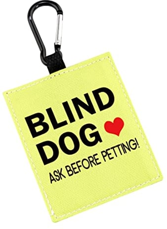 Blind Dog Ask Before Petting Alert Hang Tags for Dog Nervous Dog Hanging Dog Alert Patches Hanging Dog Tags (Blind -Dog)
