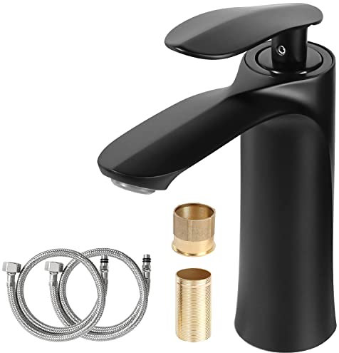 Lavabo Rubinetti Per Bagno Rubinetti Per Cucina, Rubinetto Per Lavello Guardaroba in Ottone Cromato Doppio Comando Caldo E Freddo, Resistente Alla Corrosione E Alle Alte Temperature, 2 Tubi Flessibili