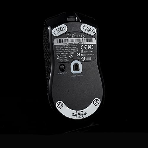 Hokeyio T BTL Glas-Mausfüße für Viper V2 weiß