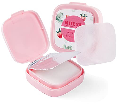 40PCS Nail Polish Remover Pads in Box, Easy to Carry | Instant Removal | Lint Free Nail Polish Wipes for Regular Air-dried Water/Oil Based Nail Polish Soak Off (40 Count (Pack of 1))
