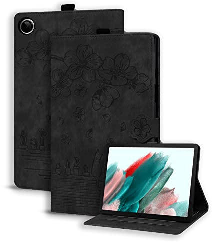 Succtopy Funda para Samsung Galaxy Tab A8 10.5 Pulgadas 2021,Ultra Slim PU Protectora Tableta Cover Samsung Tab A8 2021,Carcasa con Función de Soporte para Galaxy Tab A8 SM-X200/X205/X207,Negro