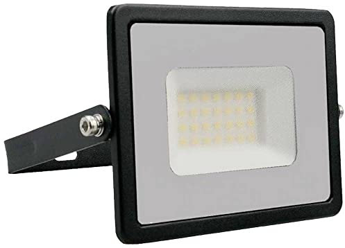 V-TAC Faro LED da Esterno 30W - [Ultima Generazione] - IP65-2510 Lumen - Proiettore Faretto LED Esterno Colore Nero per Casa, Giardino, Garage - Impermeabile - Fari LED Luce Bianca Calda