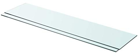 homiuse Wandregal Regalböden 2 STK. Glas Transparent 90x20 cm Regal Wand Wandregal KüChe Regale FüR WäNde HäNgeregal Wandboard BüCherregal Wand Bilderleiste Regal Badezimmer Regalbrett