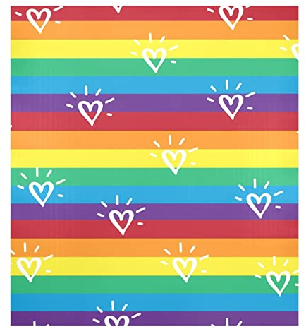 Naanle Geschirrspüler-Magnetabdeckung, Regenbogen-gestreift, LGBT-Flaggenabdeckung, magnetisch, für Zuhause, Schrank, Aufkleber, Kühlschrank, dekorativ, 58,4 x 66 cm