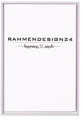 Rahmendesign24 Schattenfugenrahmen Oslo für Keilrahmenbilder und Leinwände 60x120 Weiß (matt) Schattenfuge