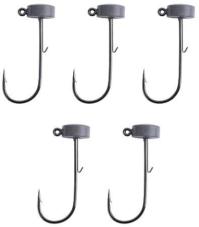 Goture Tungsten Ned Rig Jigköpfe – 5 Stück (3/907.2 g), Salzwasser- und Süßwasserangeln, Crappie, Forelle, Barsch, Zander Jigs