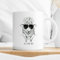 Bedruckte Tasse Schaf Ich schaf das! Kaffeetasse Kaffeebecher Schwarz weiss Schaf mit Sonnebrille, matt