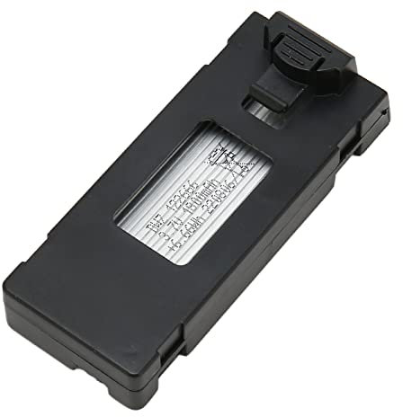 flexman 3.7V RC Drone Battery, Built in 1800mAh Lithium Ion Battery, ABS Portable Drone Battery for E88 E88MAX E525 E99 K3 RC UAV(Black)