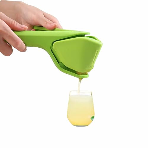 Lemon Lime Squeezer Manual, Effortless Hand Juicer with Lever Principle Design, Lime Squeeze Fluicer Fold Flat Juicer, Easy to Use for Lemon, Lime, Citrus, Orange, Fruits (Green)