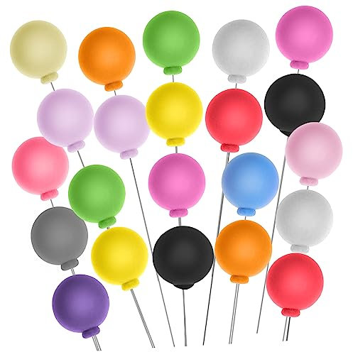 NOLITOY 30st Mini-kuchendekoration Aus Schaumstoff Ballon-cupcake-einsatz Regenbogen-kuchendeckel Schaumstoffkugel-kuchenaufsatz Ballon-kuchendekoration Minikuchen Selbstgemacht Stock
