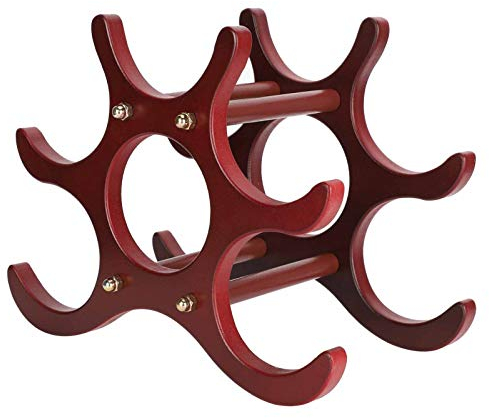 Gsycle Wine Rack, Wooden Countertop Wine Display Rack Vertical Wine Bottle Holder for Kitchen Bar Wine Cellar Pantry Family Cabinet