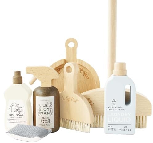 Le Toy Van - Set per le pulizie eco-friendly, 7 pezzi, Giocattolo per bambini, Idea regalo per bambini di età pari o superiore a 3 anni, Unisex
