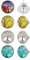 Lot de 4 boucles d'oreilles arbre de vie en acier inoxydable pour femme - Boucles d'oreilles vintage turquoise - Boucles d'oreilles tendance - Convient pour les anniversaires, les fêtes, les bals de