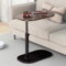 Table d'Appoint en Forme de C Hauteur Réglable, Coulissante 360° Pivotante pour Canapé, Lit, Baignoire - Petit Café Moderne (A)