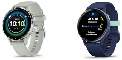 Garmin Venu 3S – GPS-Fitness-Smartwatch mit Bluetooth Telefonie und Sprachassistenz & Vivoactive 5 - AMOLED GPS-Smartwatch mit Fitness- und Gesundheistfunktion, Musik