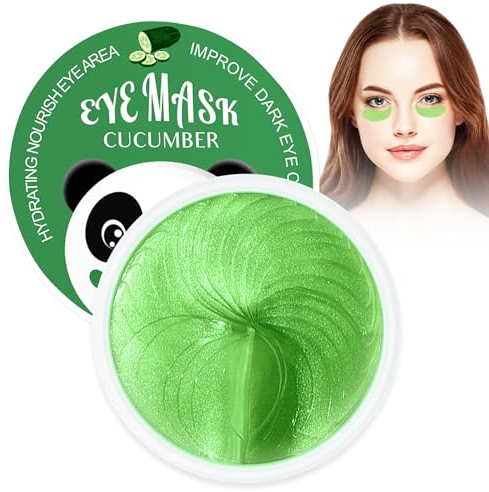 Augenpads Gegen Augenringe, Algenextrakt Augen Pads Gegen Tränensäcke und Falten, Kühlende und Erfrischende Augenpflaster, Pflegeserum aus Gurkenextrakt Hyaluron Gel-Eyepads (30 Paar)
