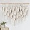 ASTNIC Großer Makramee Wandbehang Wandteppich Gewebter Böhmische Quaste Blatt Tapisserie Chic Home Wandkunst Beige Makramee Ästhetische Dekor für Schlafzimmer Wohnzimmer Hintergrund,100cm B X 72cm L