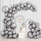 Palloncini Argento Metallizzato BIQIQI 113pcs Palloncino D'argento per Arco di Ghirlanda Come Festa di Compleanno, Festa di Laurea, Decorazione di Nozze, Palloncini 18 12 10 e 5 Pollici