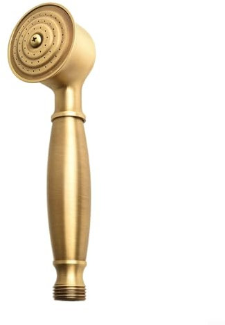 ZAMETTER Alcachofa de ducha de mano de cobre, cabezal de ducha retro cepillado de alta presión (antiguo)