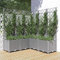 HOMTAKIE - Jardinera con celosía (120 x 120 x 136 cm), color gris claro