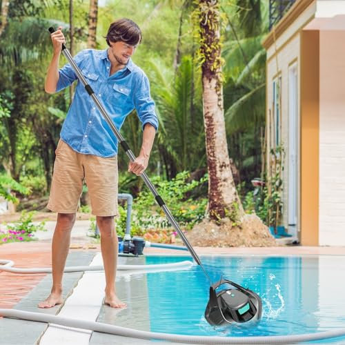 ACAREY Multifunktional Haken für Poolroboter, Pool Zubehör, Pool Teleskopstange 87CM-154CM, Kompatibel Mit Alle Arten von Poolreinigern, Kann Auch für Rolltor, Wohnmobil-Markise, Laubsammlung