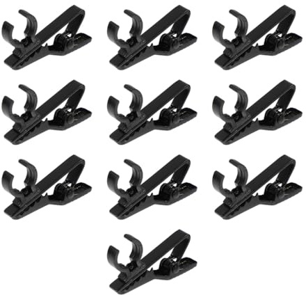 BESPORTBLE Clips De Microphone 10 Pièces Clip De Collier Micro Pour Micro Cravate Filaire Fixation Portable Pour Vêtements Enregistrement Conférences Ktv Et Spectacles De Scène