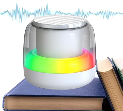 Fnaekier Mini Speaker,Wireless 5.0 Subwoofer Speaker with RGB Light - Portable Audio Music Player with 10-Meter Transmission Range for Home Camping Car Hiking Beach Outdoor Party Living Room Bedroom