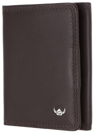 Golden Head Leder Kartenetui Polo RFID Protect Minischeintasche 1012 Dunkelbraun