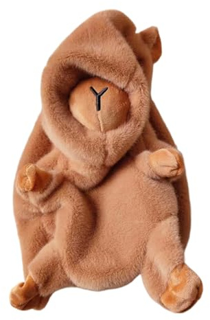 Genérico Capibara Plüschhülle ohne Füllung, Samt, 25/30 cm, weiches Tierfell für Projekte, Nähen, Basteln, Geschenk, leere Abdeckung für kreative Füllung
