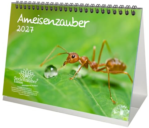 Ameisenzauber DIN A5 Tischkalender für 2027 Insekten - Seelenzauber