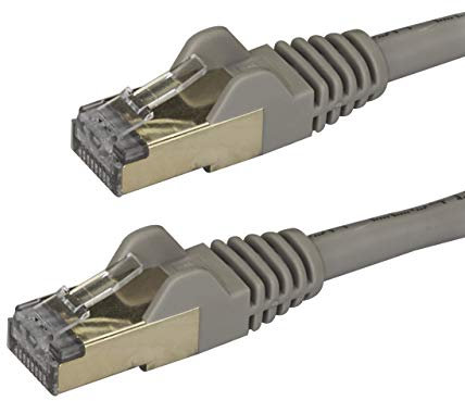 StarTech.com 3 m CAT6a Ethernet Cable - 10 Gigabit Shielded Snagless RJ45 100W PoE Patch Cord - 10GbE STP Category 6a Network Cable w/Strain Relief - Grey Fluke Tested UL/TIA Certified (6ASPAT3MGR)