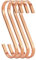 RuiLing Flache Haken, 12 Stück, 11,4 cm, Roségold, verchromte Oberfläche, S-förmige Haken, robuste S-Haken, für Küchengeschirr, Töpfe, Utensilien, Pflanzen, Handtücher, Gartenwerkzeuge, Kleidung