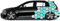 1A Style Sticker Auto Seitenaufkleber Set Hexagon Waben 84 Teilig für Beifahrer & Fahrerseite Autoaufkleber