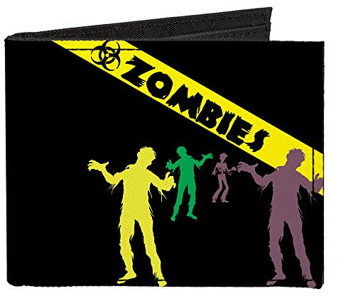 Buckle-Down Men's Standard Canvas Bifold Wallet Zombies, 4.0 x 3.5