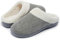 Kuako Chaussons Doublées en Peluche Femme Anti-dérapant À Mémoire D'intérieur Hiver Confort Chauds Accueil Pantoufles, Gris, 40/41 EU