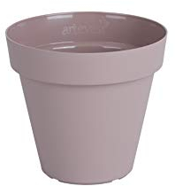 Artevasi Capri Pot, Rond Pot en Plastique, 80cm, Couleur: Taupe