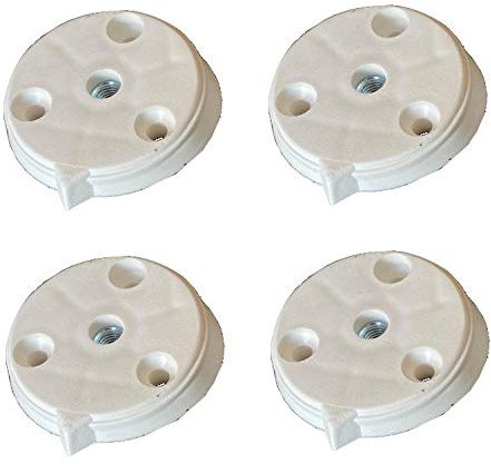 Montageplatten schräg/gerade ideal für Tischbeine & Möbelfüße - perfekt geeignet für Esstisch, Couchtisch, Schreibtisch & mehr (4X Weiß, 10° angewinkelt)