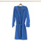 Accappatoio Adulto Microfibra con Cappuccio + Borsa Uomo Donna, Colori Vari V851 XL Azzurro